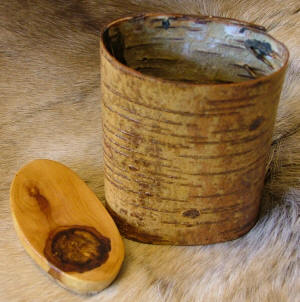 Bog Oak Rune Set with Birch bark box
