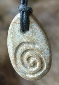 Avalonian sandstone spiral pendant