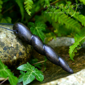 Irish bog oak Unicorn's spiral amulet