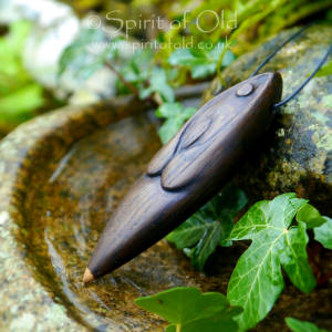 Irish bog oak Goddess amulet