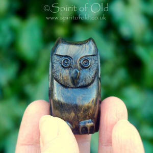 Petite Avalonian Owl amulet
