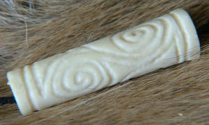Hare bone Celtic spirals bead