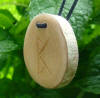 Hazel pendant with bindrune for psychic ability