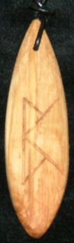 Oak Bindrune pendant for enhanced psychic ability