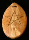 Oak pentagram pendant