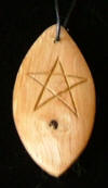 Oak pentagram pendant
