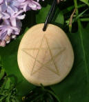 Holly pentagram pendant