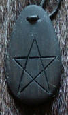 Bog Oak pentagram pendant