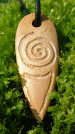 Ice Age antler spiral pendant