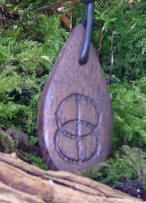 Bog Oak Vesica Pisces pendant