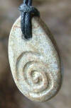 Avalonian sandstone spiral pendant