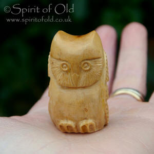 Petite Mistletoe Owl amulet