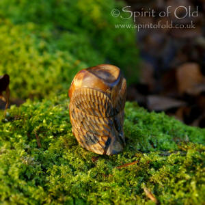Petite Stonehenge Owl amulet