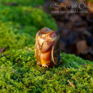 Petite Stonehenge Owl amulet