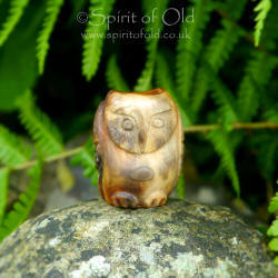 Saxon Yew Owl amulet