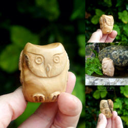 Holly owl amulet