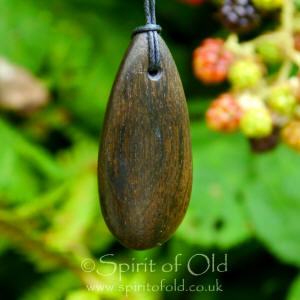 Simple Irish bog oak necklace