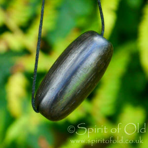 Celtic bog oak bead
