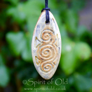 Mammoth Ivory Celtic Spirals pendant
