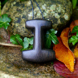 Irish bog oak Thor's Hammer pendant