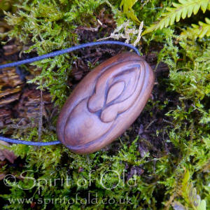 Irish bog yew Goddess bead necklace