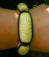 Willow leaf and ogham bead wristband