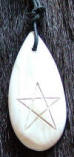Ash pentagram pendant