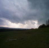 Stormy sky at Woolbury Ring